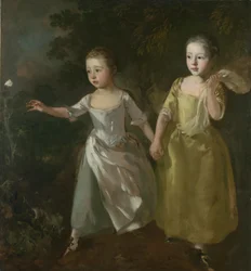 画家の娘たちが蝶を狩る